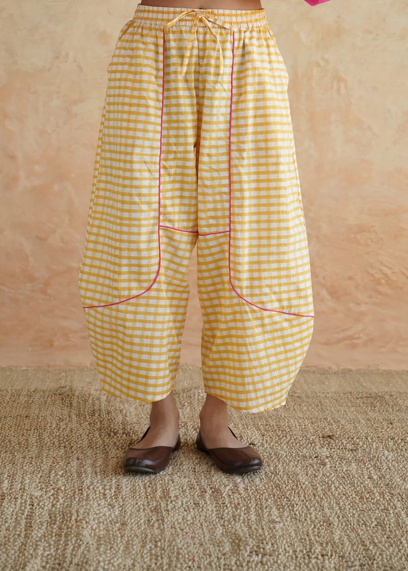 Noor Sunehri Gingham Cotton Co-Ord Set