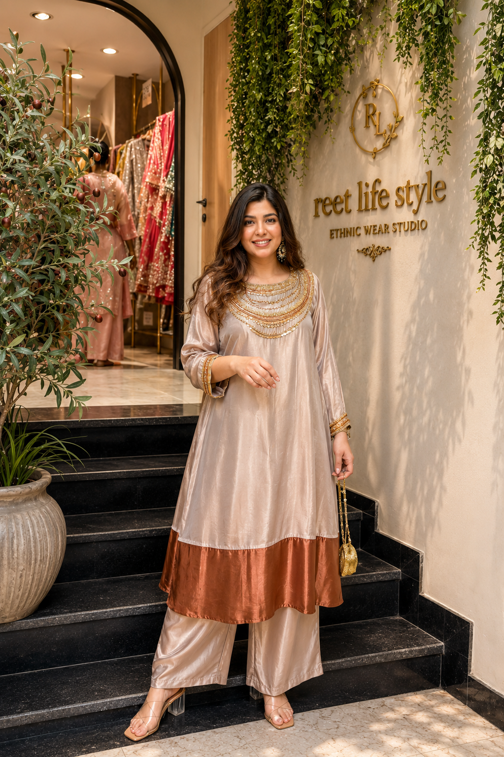 Diya Ethnic Embroidered Co ord Set
