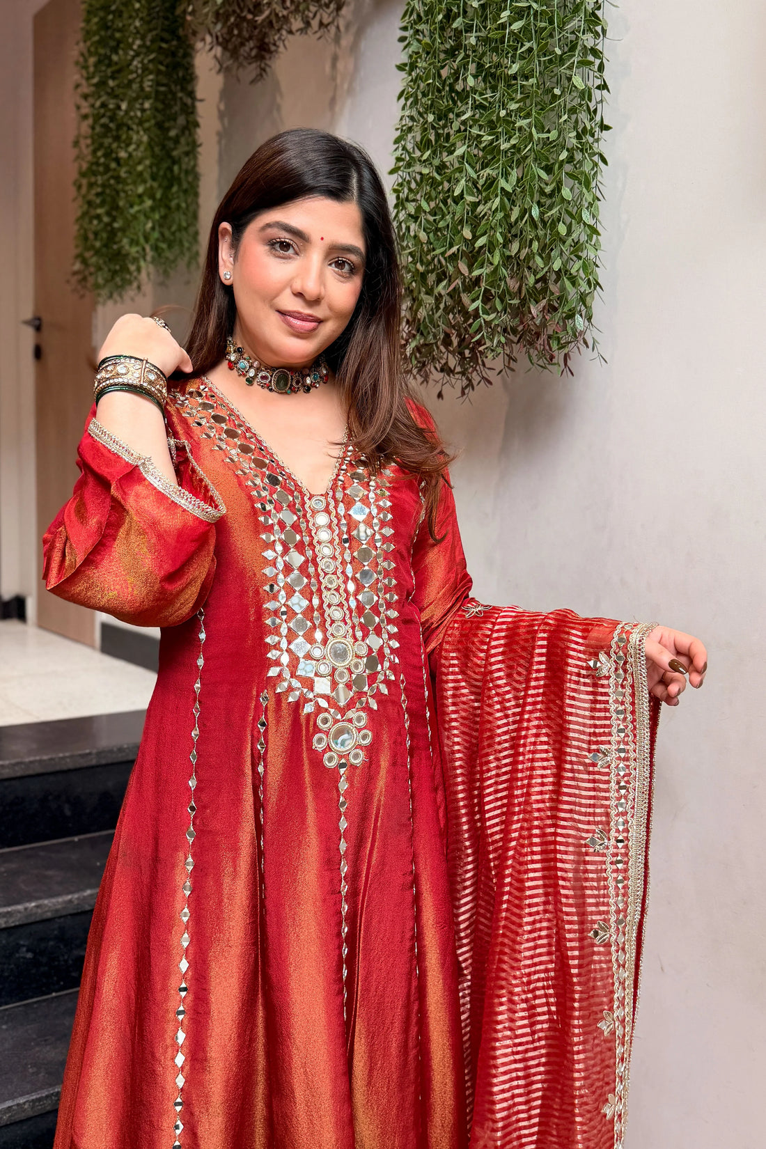 Sunehri Gulnaar Festive Anarkali Set