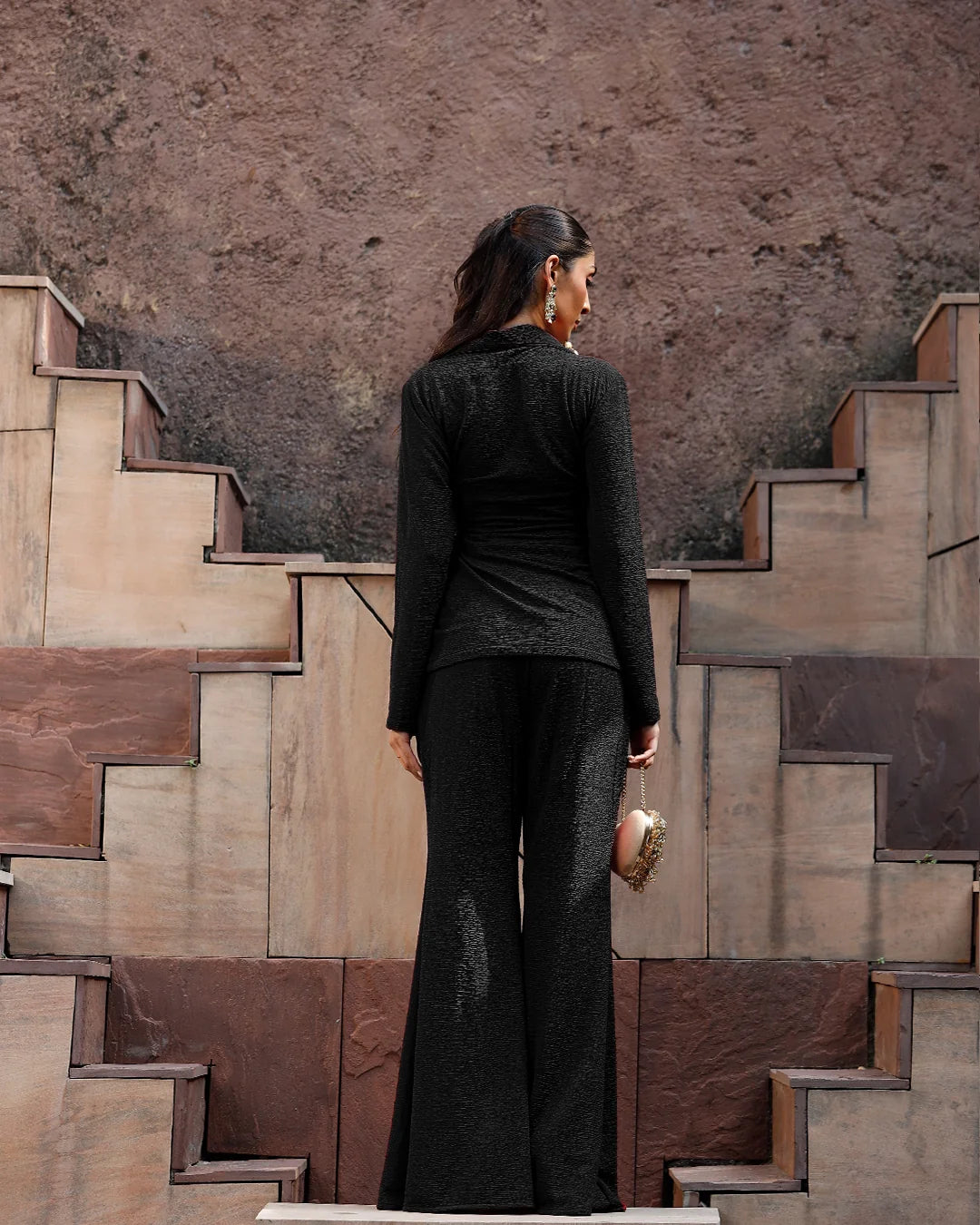 Siyah Shahi Blazer Set