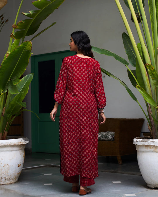 Ajrakh Riwaayat Kurta Set