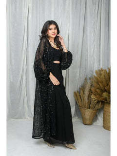 Midnight Muse Black Cape Jumpsuit