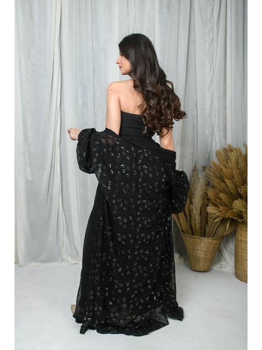 Midnight Muse Black Cape Jumpsuit