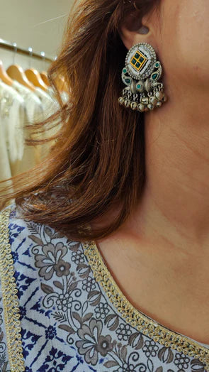 Blue Mosaic Long Kurta Set