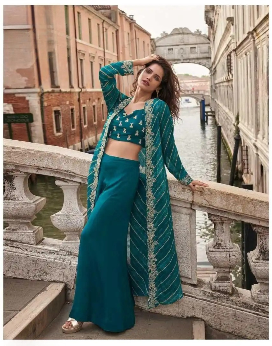 Chinnon Silk Embroidered Western Set