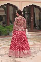 Aisha - Banarasi Red Co-ord Lehenga Set