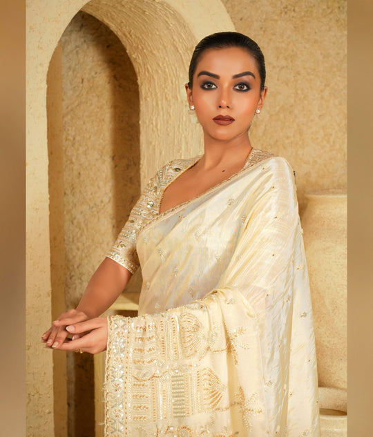 Ivory saree for weddings