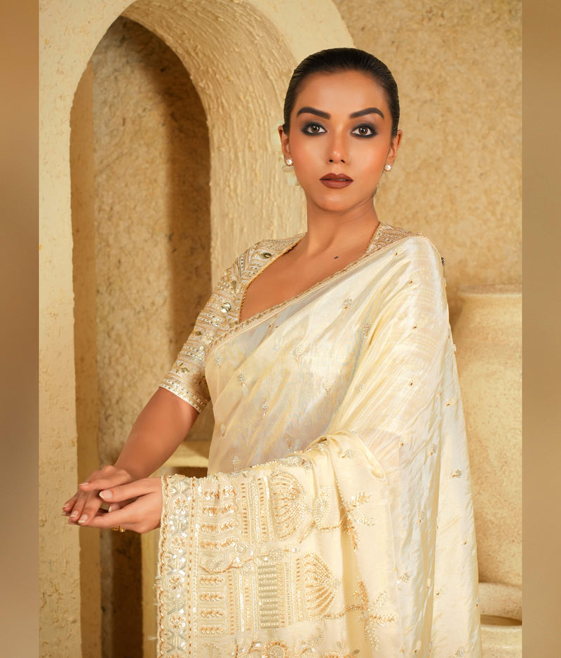 Ivory saree for weddings