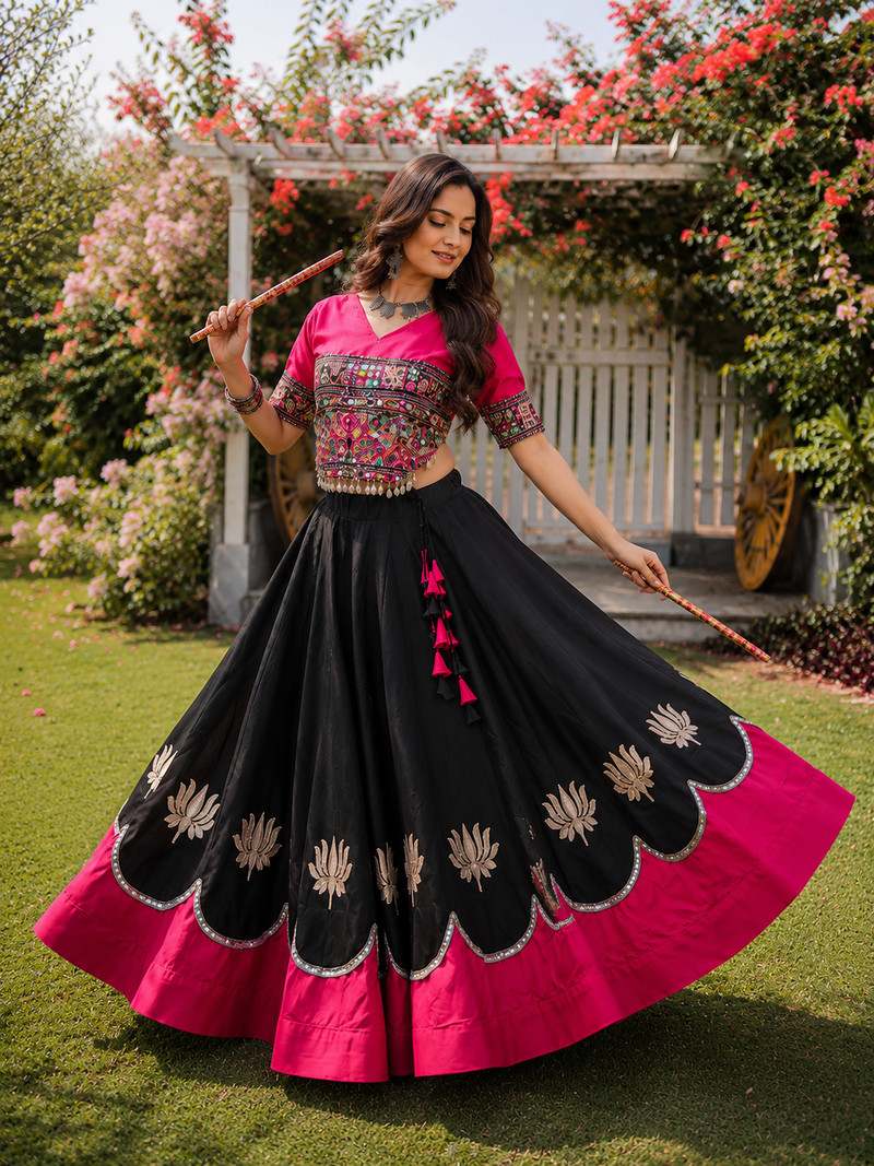 Raas Rang Kutchi Gamthi Navratri Lehenga Set