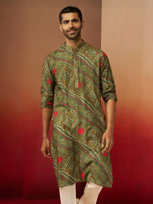Abeer Emerald Bandhani Kurta