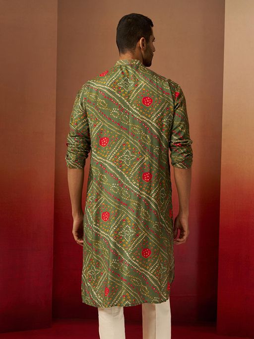 Abeer Emerald Bandhani Kurta
