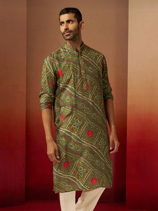 Abeer Emerald Bandhani Kurta