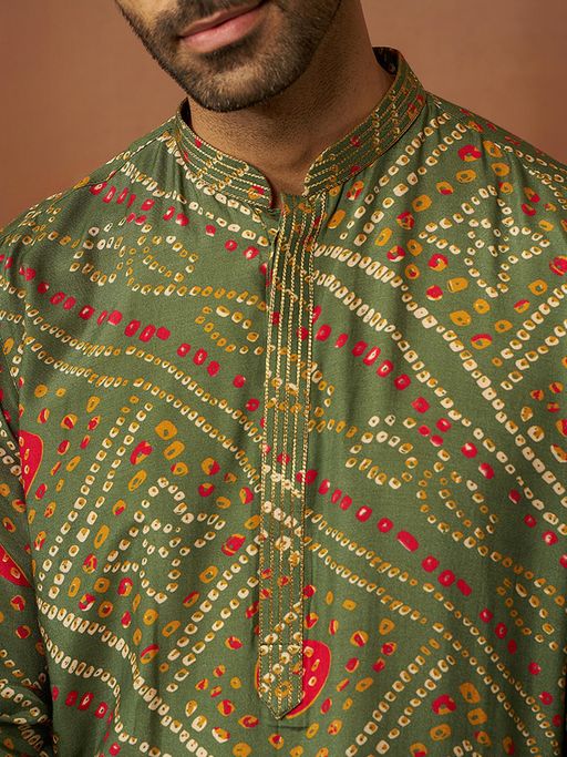 Abeer Emerald Bandhani Kurta