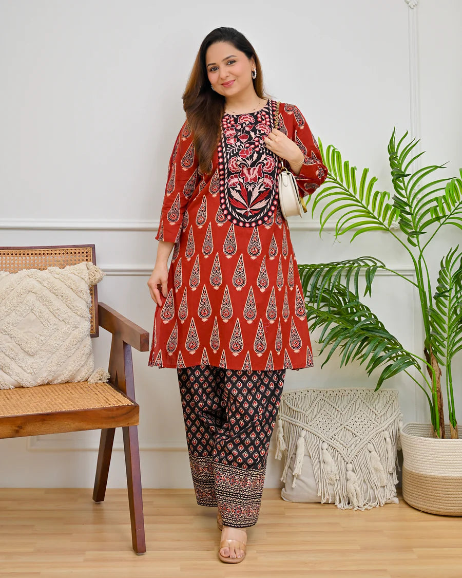 Noor Ajrak Farshi Kurta Set
