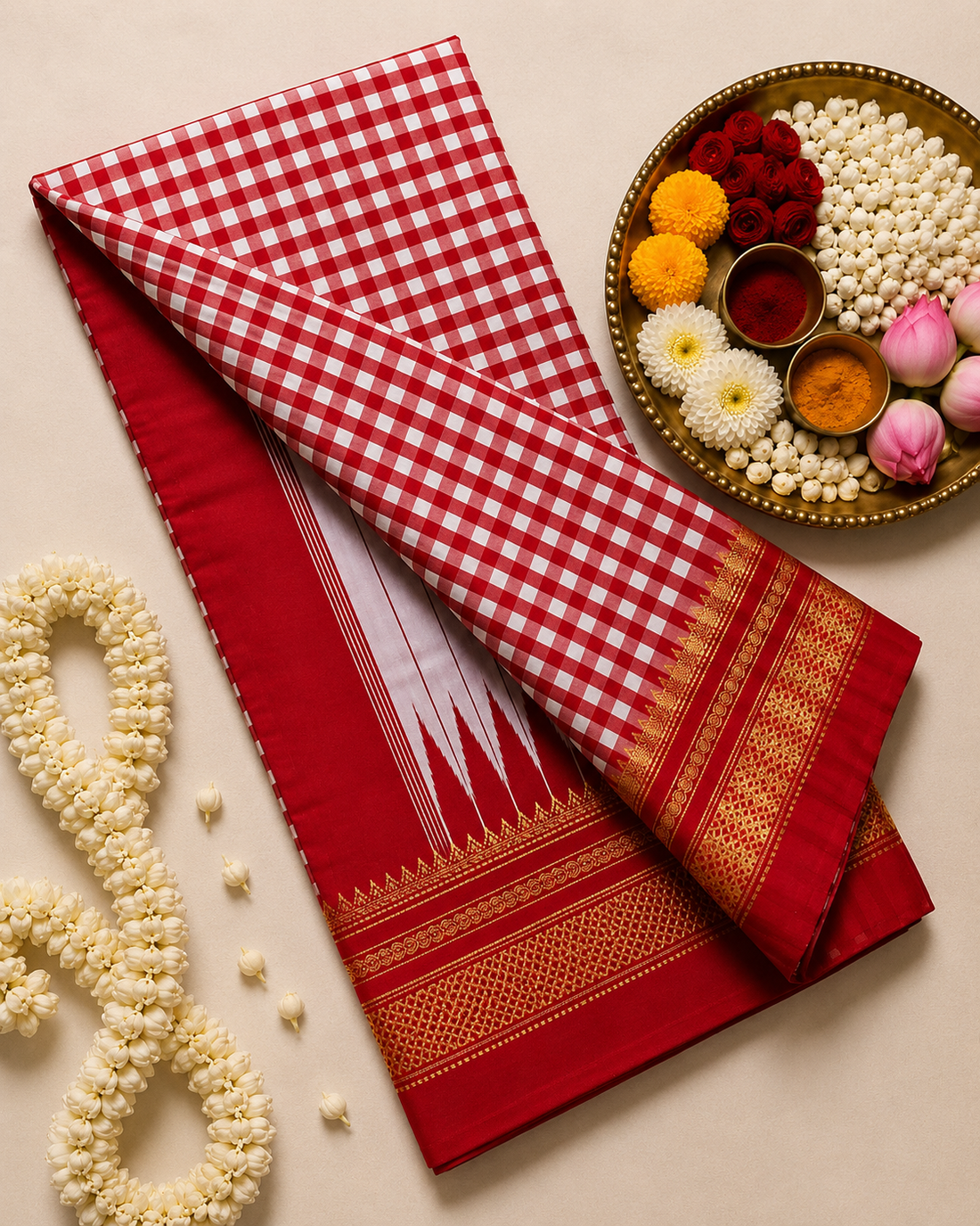 Dakshina Ikkal Zari Cotton Saree