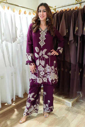 Amara Purple Floral Co-ord Set