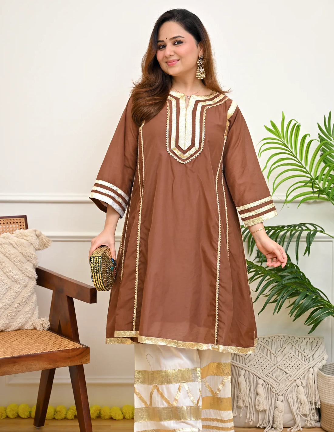 Zariya Aqua Festive A-Line Kurta Set