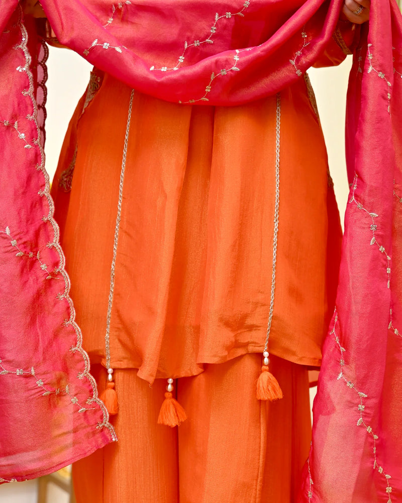 Saanjh Coral Handwork Suit Set