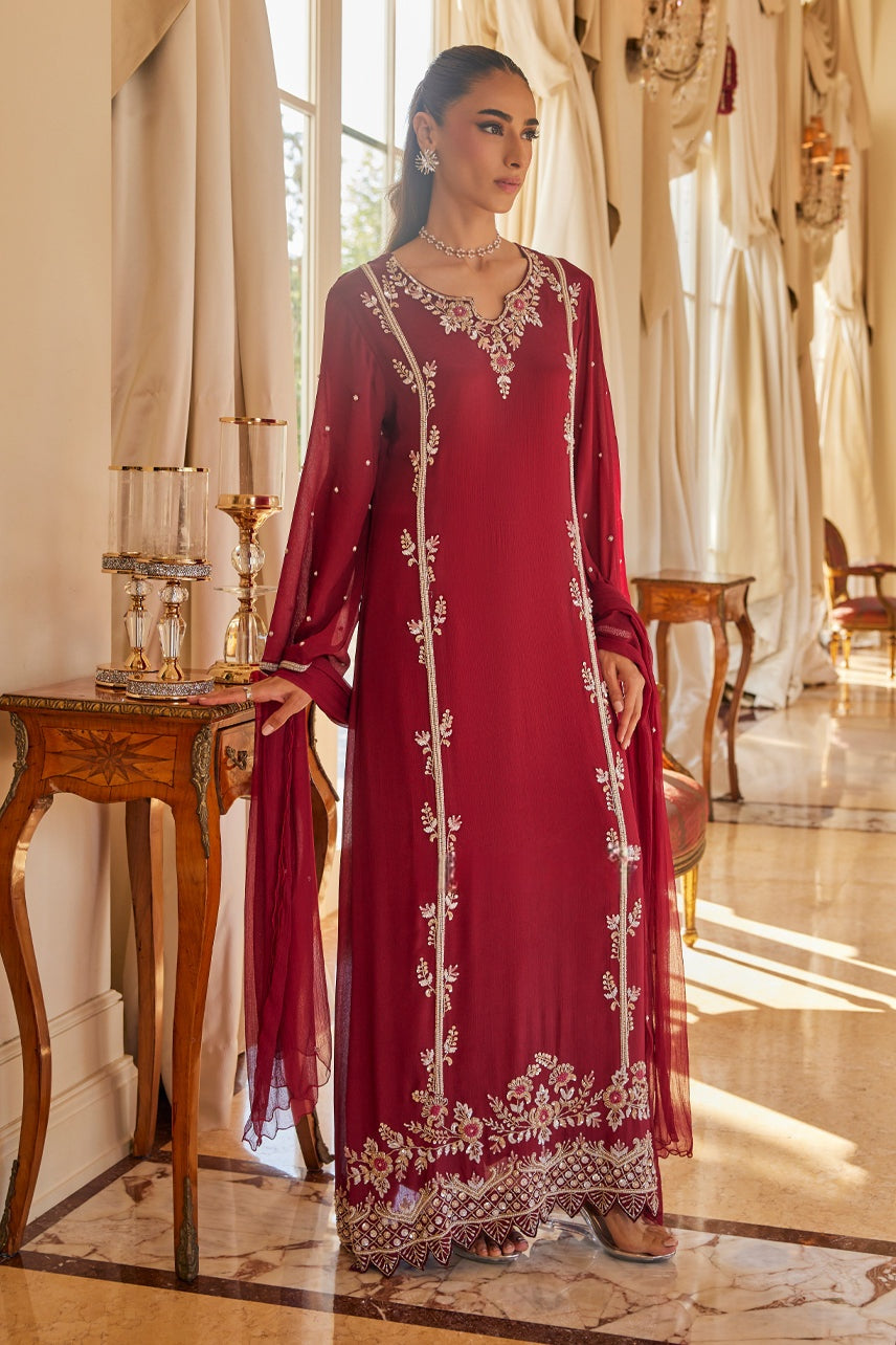 Afsana Pakistani Jalabiya Suit Set: Kaftan By Reet Lifestyle
