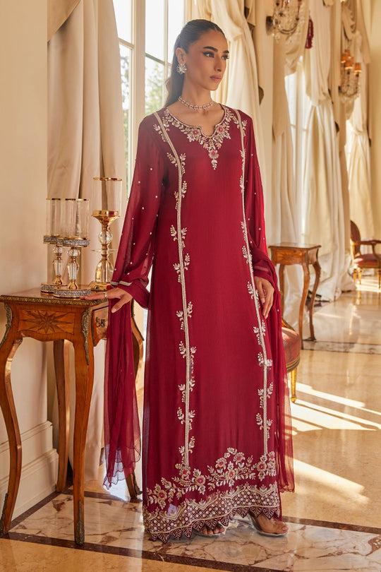 Afsana Pakistani Jalabiya Suit Set: Kaftan By Reet Lifestyle