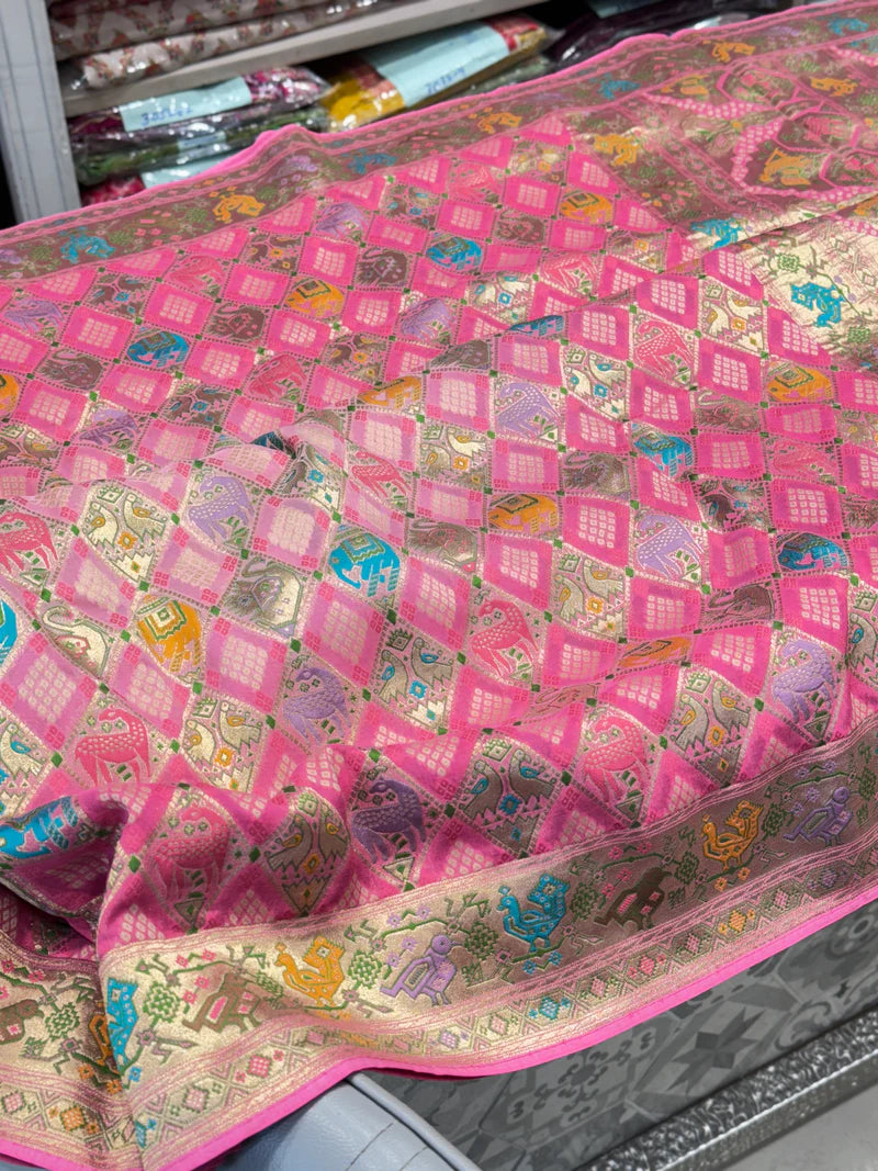 Georgette Bandhej saree