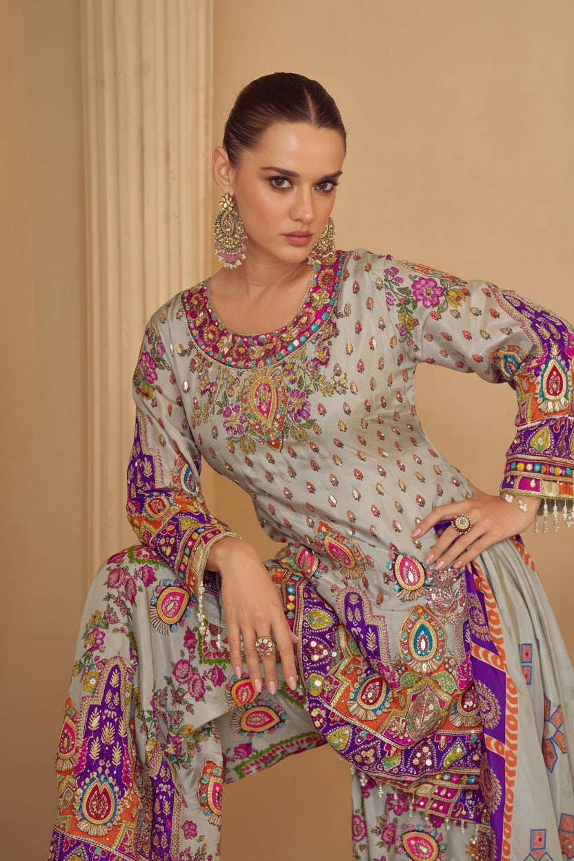 Royal Crepe Silk Handwork Suit Collection