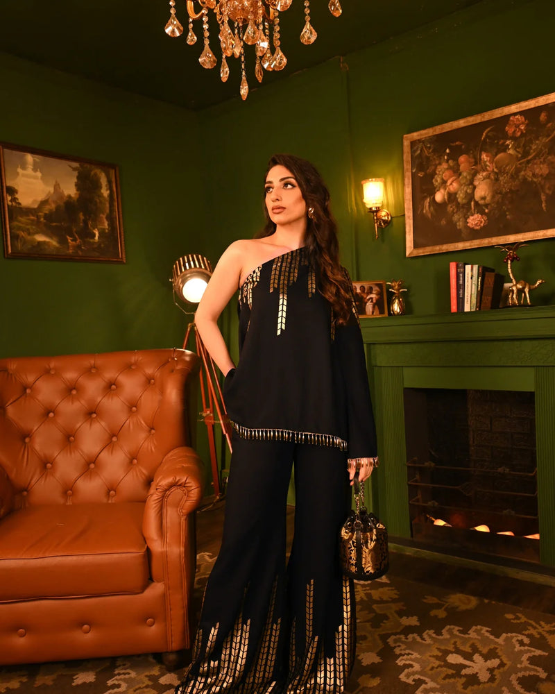 Soft Rayon Gold Oak Foil Indo Set