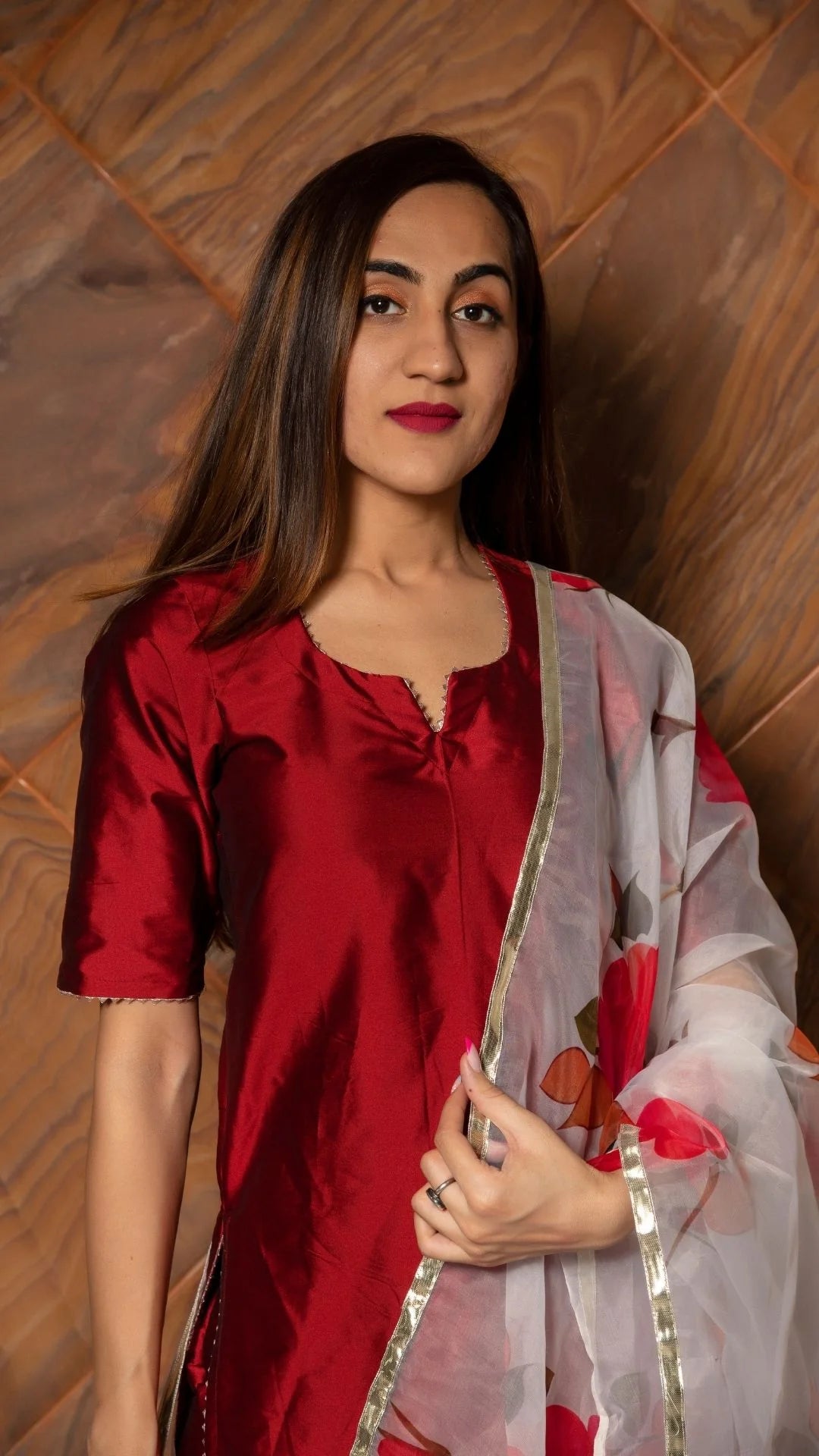 Luxury silk suit