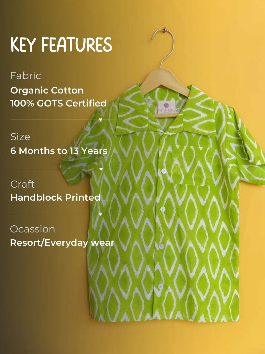 Handblock-printed children's clothing