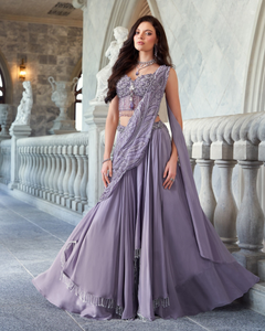 Elegant Indo Western Fusion Saree