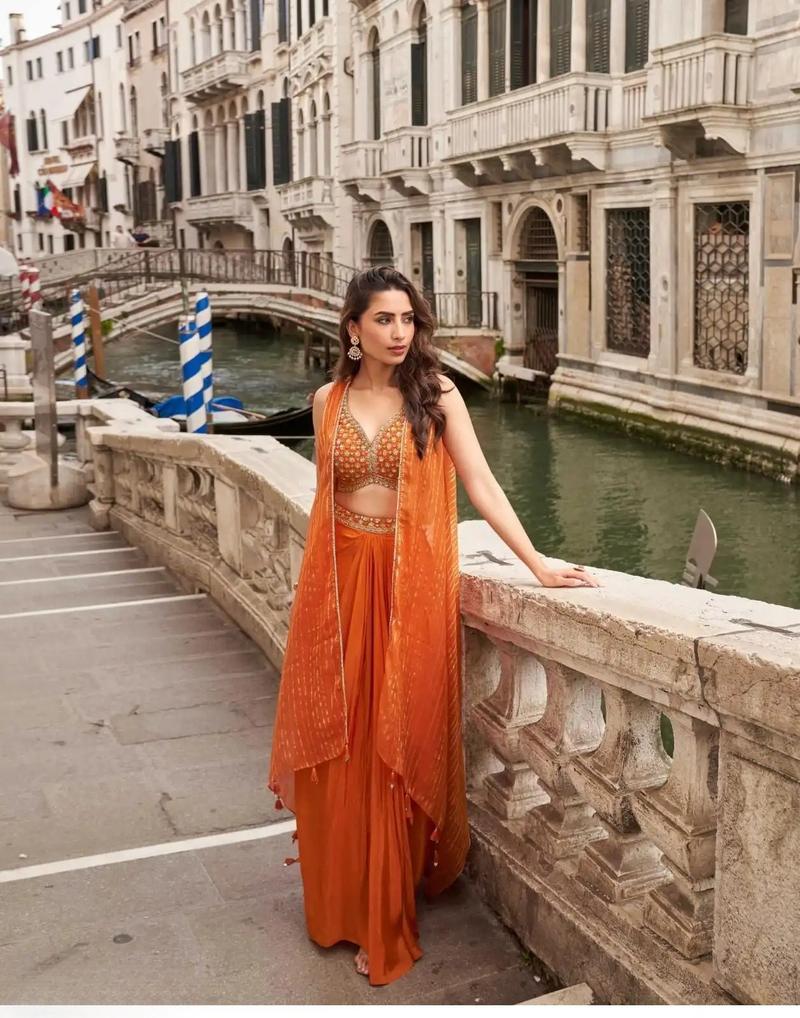 Chinnon Silk Embroidered Western Set