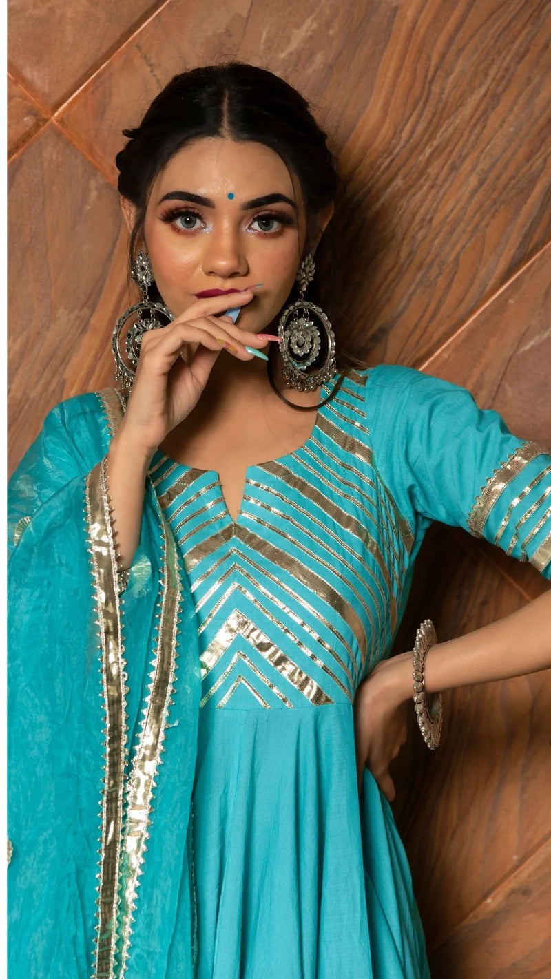 Indian cotton Anarkali