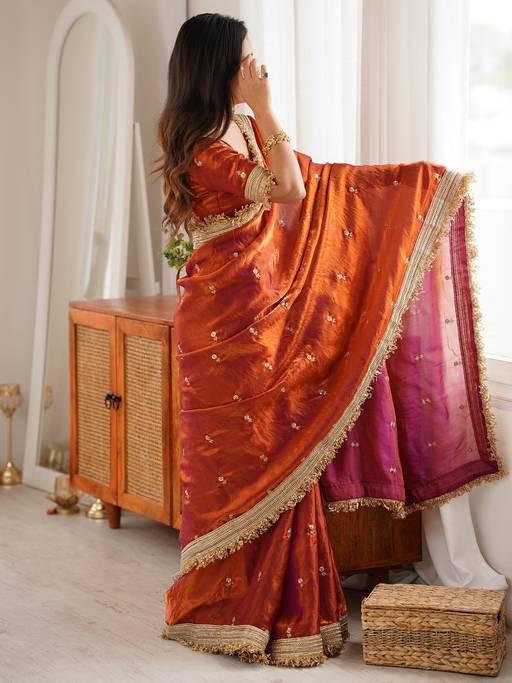 Kesar Gulal Traditional Silk Saree