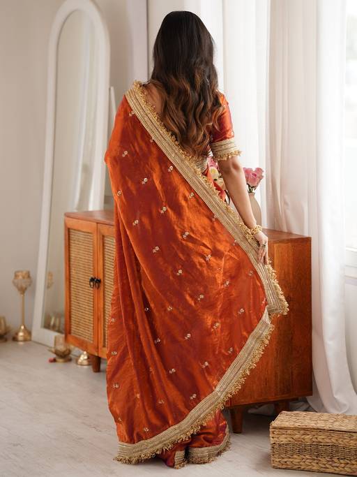Kesar Gulal Traditional Silk Saree