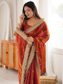 Kesar Gulal Traditional Silk Saree