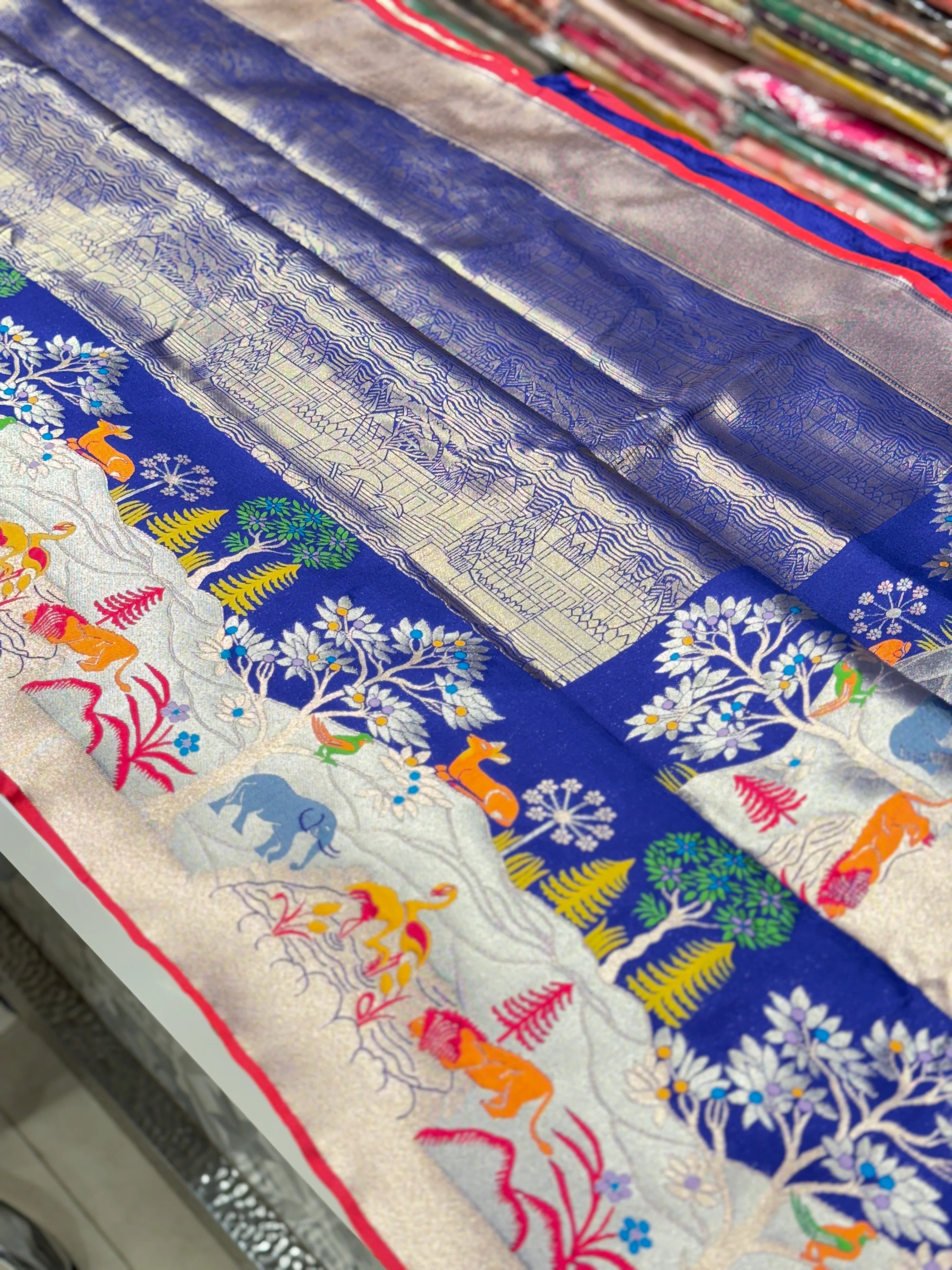 Royal Blue and Wine  Ganga Ghat x Shikara Saree