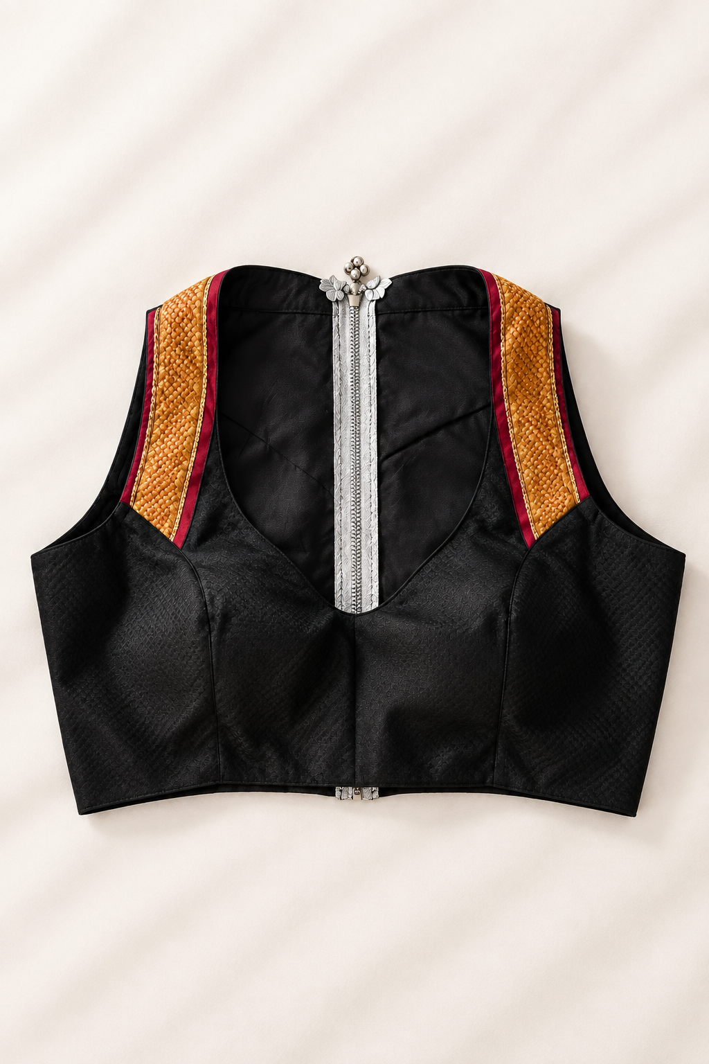 Ruhani Wine Halter Khun Blouse
