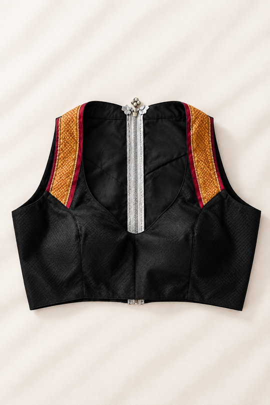 Ruhani Wine Halter Khun Blouse