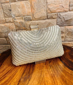 Silver Elegant Clutch Bag