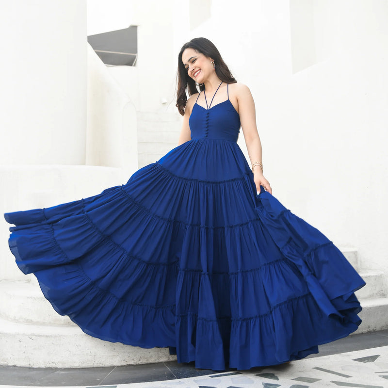 Midnight Breeze Tiered Maxi Dress