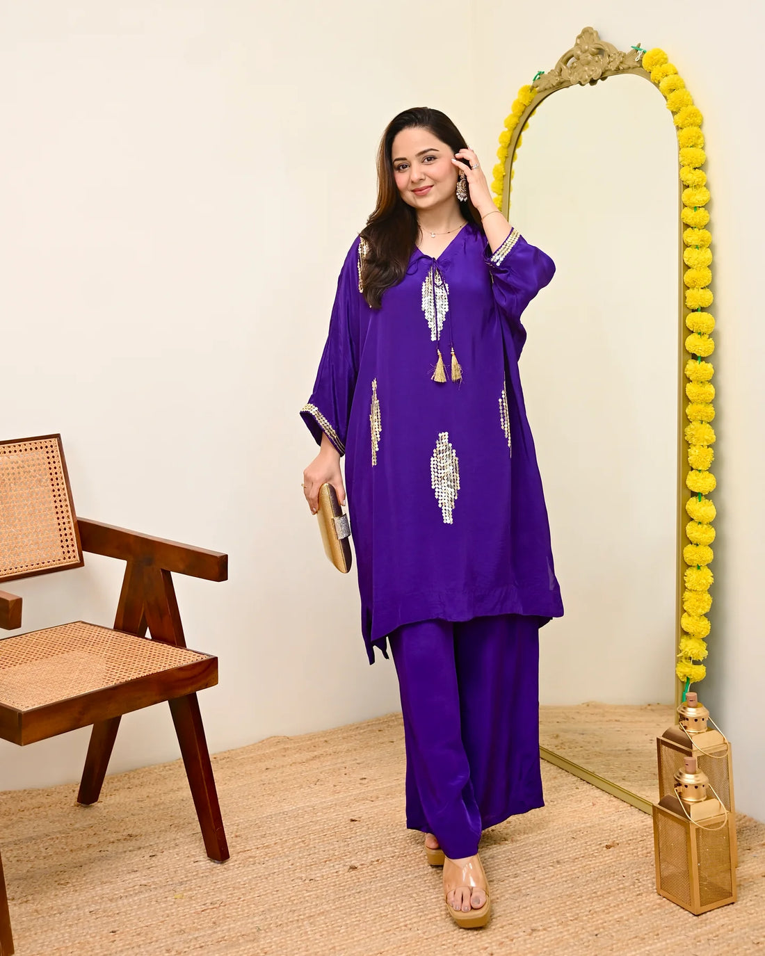 Ruhani Violet Festive Co-ord
