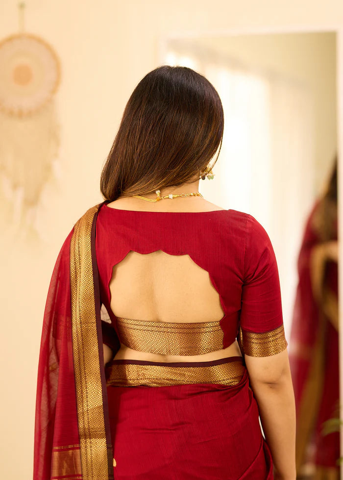 Maheshwari Silk Handloom Cotton Saree