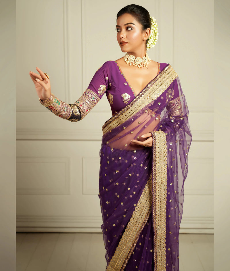 Festive saree and blouse set