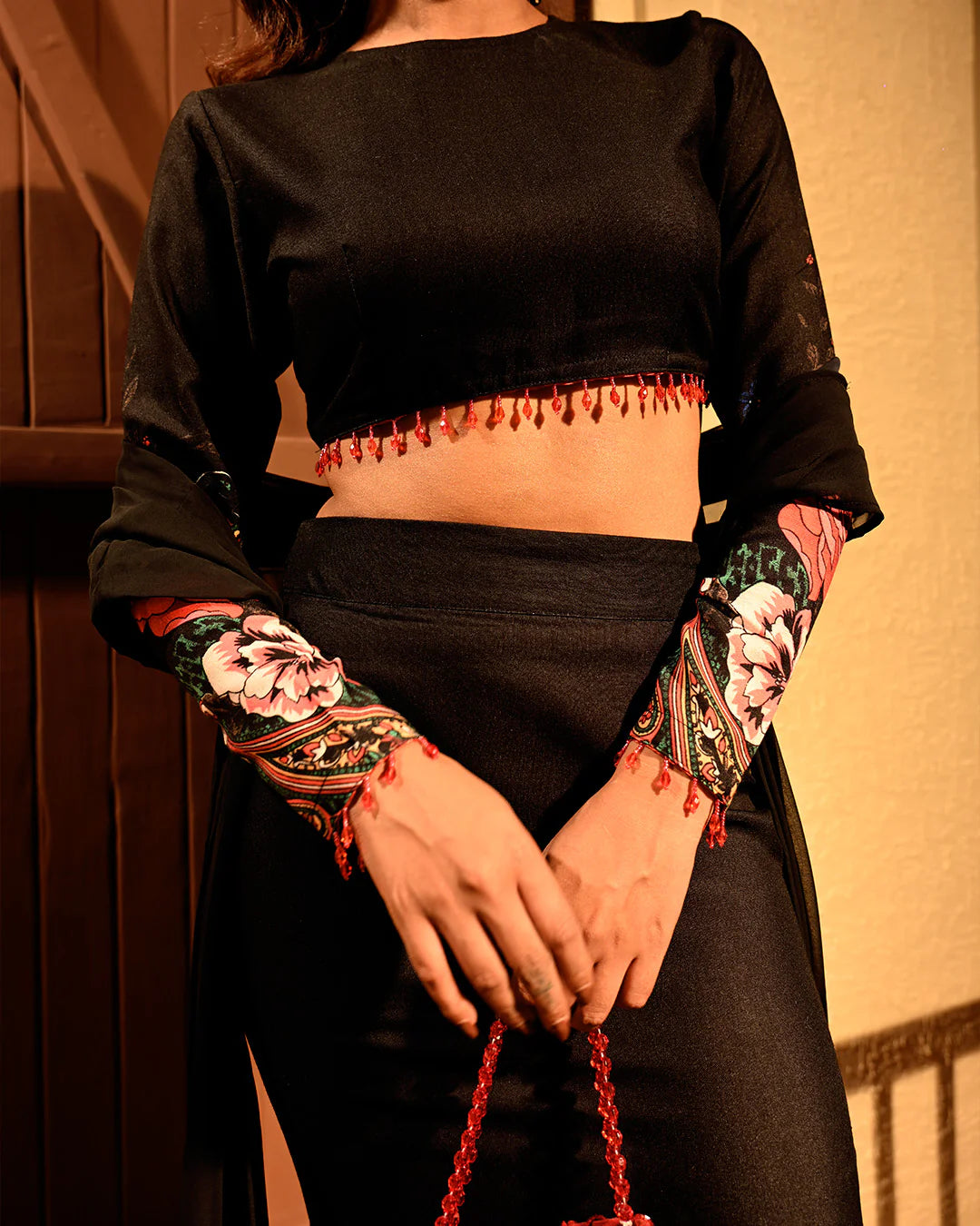 Cotton Rosy Lehenga Set