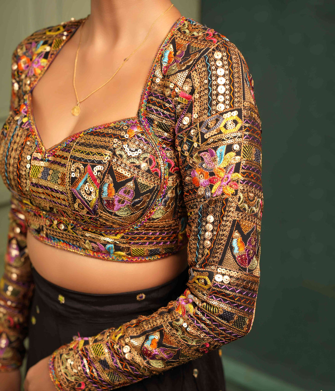 Complete evening palazzo set