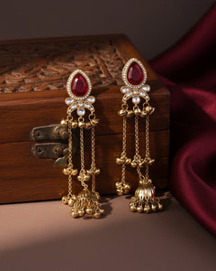 Ruby Nidhi Kashmiri Look Ghunghru Jhumka Earrings – By Reet Lifestyle