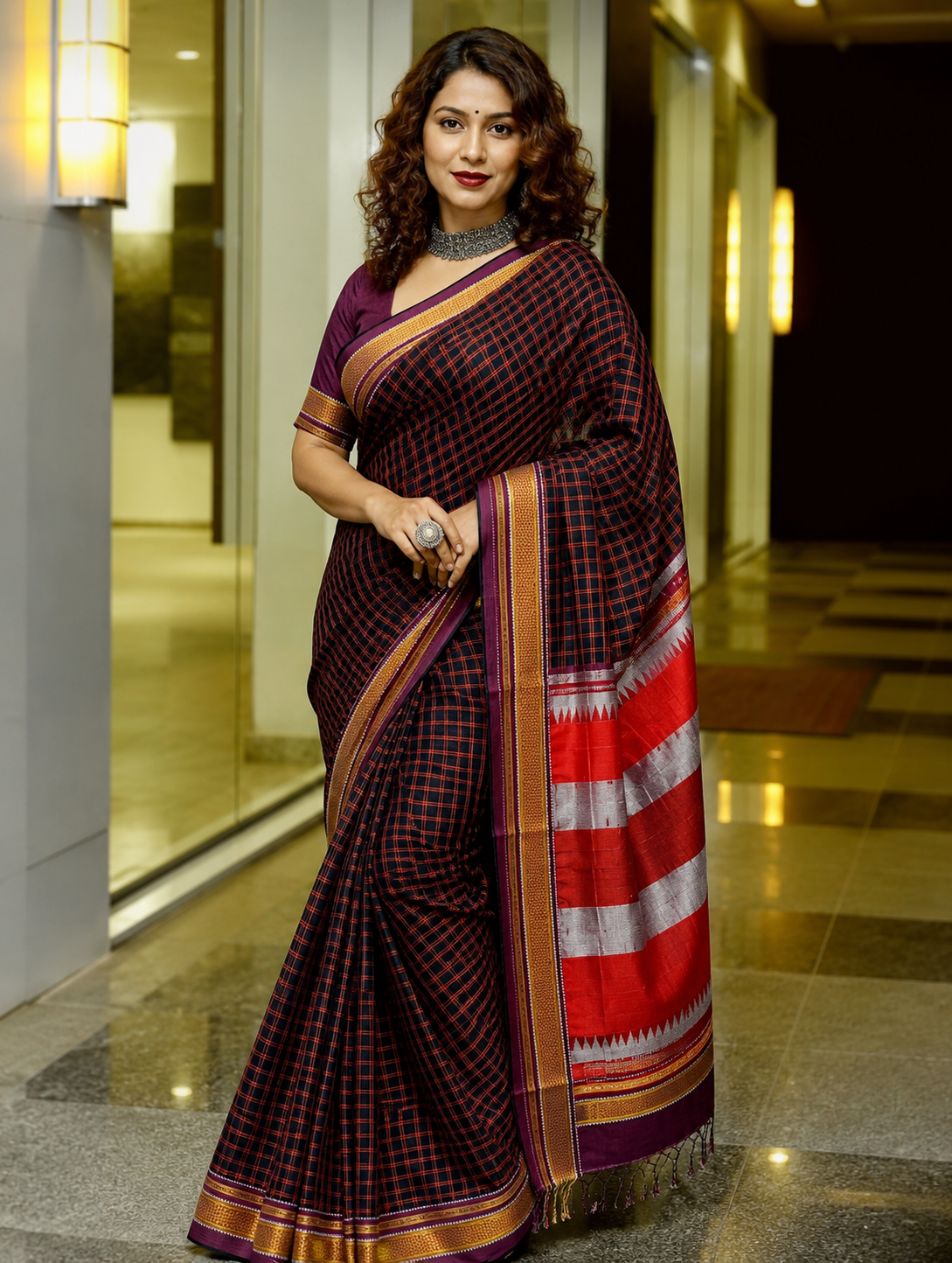 Marathmoli Parampara Traditional khun Saree