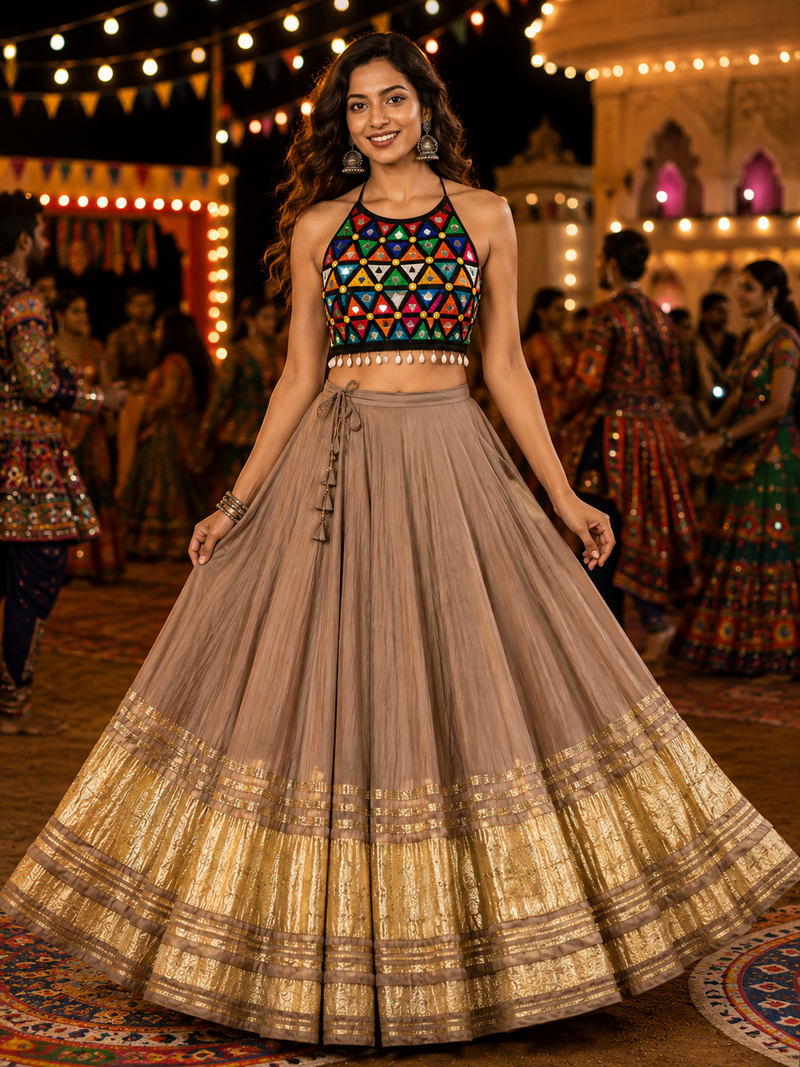Pure Roman Cotton Silk 8+ Meter Flared Only Ethnic Skirt