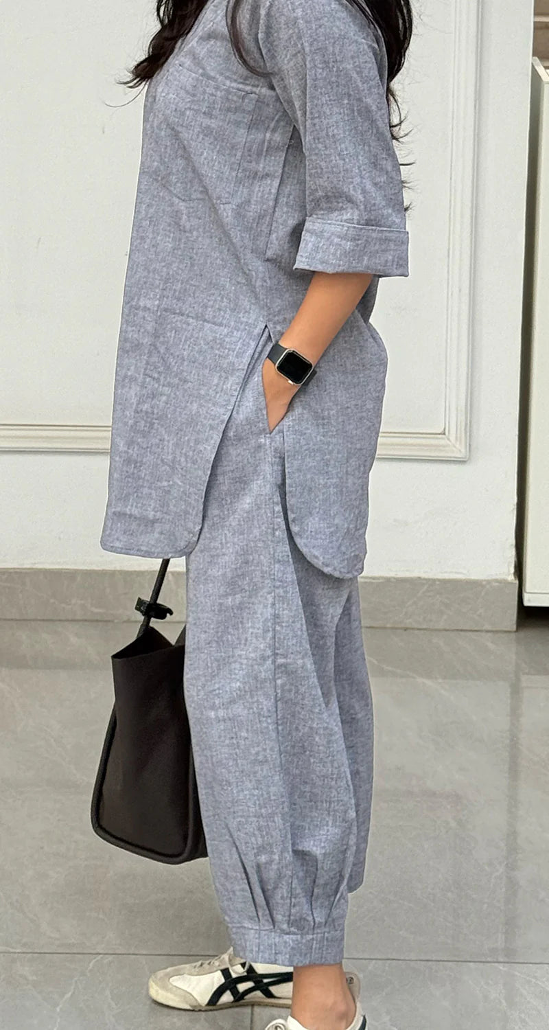 Relaxed Fit Off-White Set