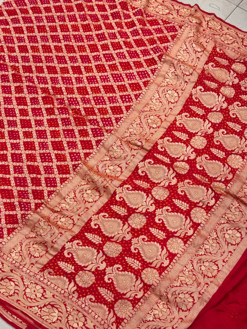 Bridal Bandhani Saree
